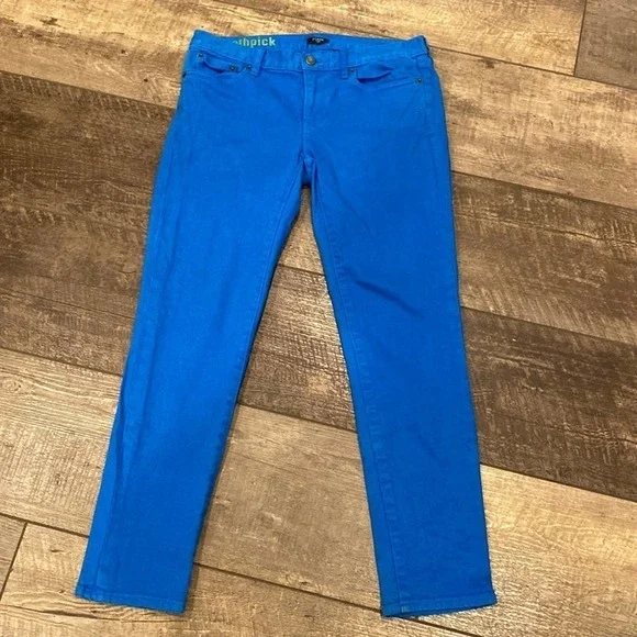 J.Crew Blue Toothpick Jeans (29) - Picture 2 of 8